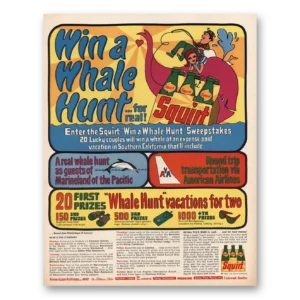 1969 Squirt Soft Drink Print Ad | Whale Hunt