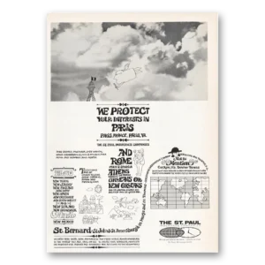 1969 St Paul Insurance Print Ad | Interests Paris