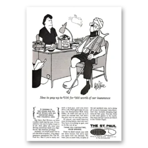 1969 St Paul Insurance Print Ad | Car Insurance