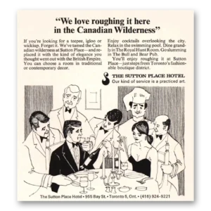 1969 Sutton Place Hotel Print Ad | Canadian Wilderness