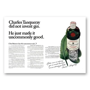 1969 Tanqueray Gin Print Ad | Charles Tanqueray