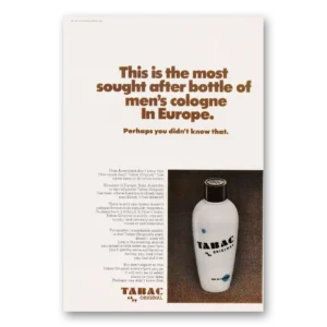 1969 Tarac Cologne Print Ad | Mens Cologne