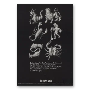 1969 Tiffany & Co Print Ad | Zodiac Pins