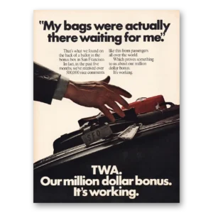 1969 TWA Airlines Print Ad | My Bags