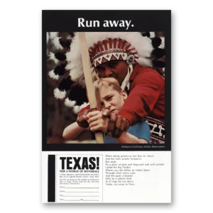 1969 Texas Print Ad | Run Away