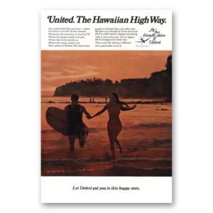 1969 United Airlines Print Ad | Hawaiian High Way