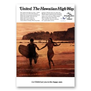 1969 United Airlines Print Ad | Hawaiian High Way