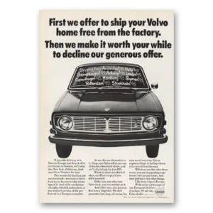 1969 Volvo Print Ad | Ship Your Volvo