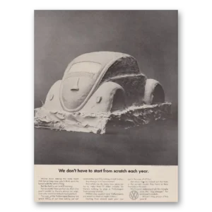 1969 Volkswagen Beetle Print Ad | Start From Scratch