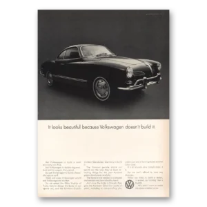 1969 Karmann Ghia Print Ad | Looks Beautiful Because