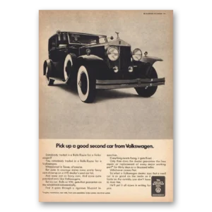 1969 Volkswagen Print Ad | Second Car