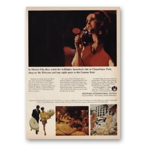 1969 Western International Hotels Print Ad | Mexico City