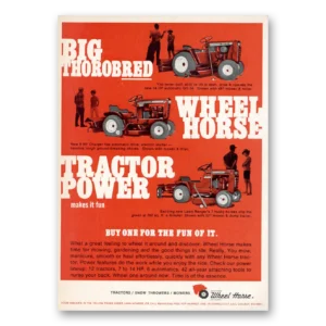 1969 Wheel Horse Print Ad | Big Thorobred