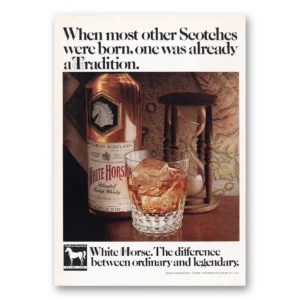 1969 White Horse Scotch Whisky Print Ad | Tradition