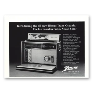 1969 Zenith Radio Print Ad | Last Word