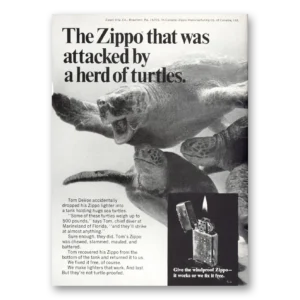 1969 Zippo Lighter Print Ad | Herd Turtles