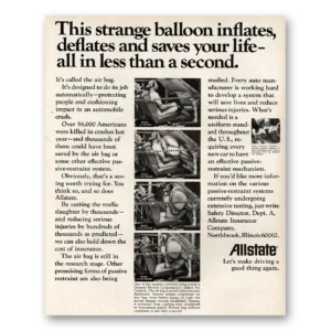 1970 Allstate Insurance Print Ad | Strange Balloon