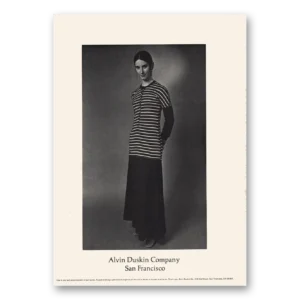 1970 Alvin Duskin Print Ad | San Francisco Striped