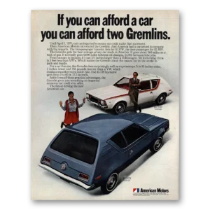 1970 AMC Gremlin Print Ad | Afford Two