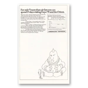 1970 American Express Print Ad | Expo 70 Orient