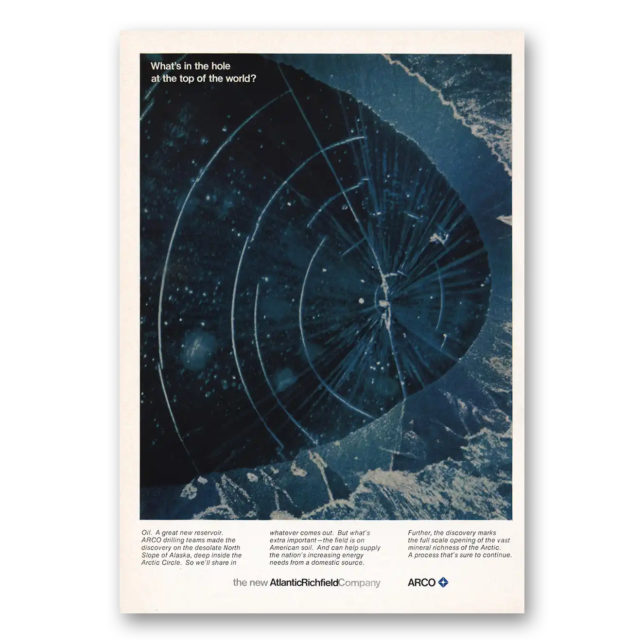 1970 Atlantic Richfield Print Ad | Hole At Top