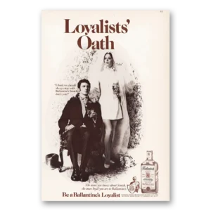 1970 Ballantines Ale Print Ad | Loyalists Oath