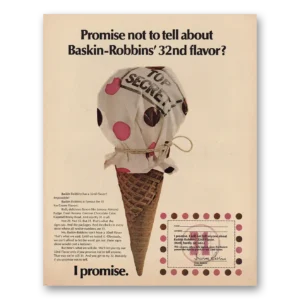 1970 Baskin Robbins Print Ad | 32nd Flavor