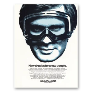 1970 Bausch & Lomb Print Ad | New Shades Snow People