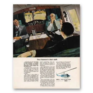 1970 Bell Helicopter Print Ad | Chairmans Chair