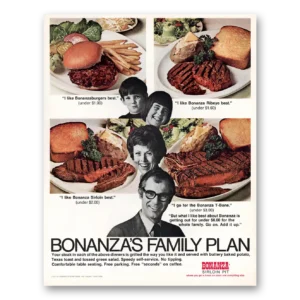1970 Bonanza Restaurant Print Ad | Sirloin Pit