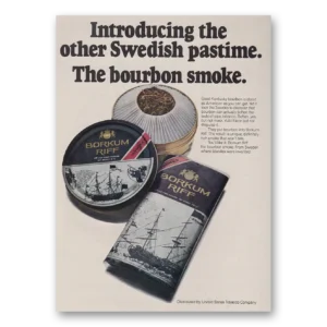 1970 Borkum Riff Tobacco Print Ad | Bourbon Smoke