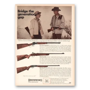 1970 Browning Arms Print Ad | Generation Gap
