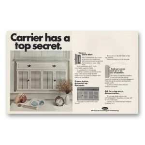 1970 Carrier Air Conditioning Print Ad | Top Secret