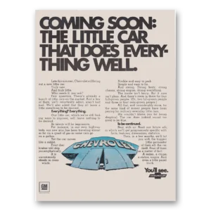 1970 Chevrolet Print Ad | Coming Soon