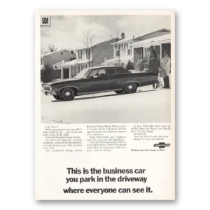 1969 Chevrolet Impala Print Ad | Park In Driveway
