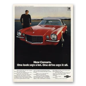1970 Chevrolet Camaro Print Ad | One Drive Says It All