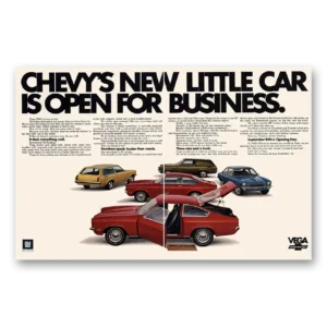 1970 Chevrolet Vega Print Ad | Little Car