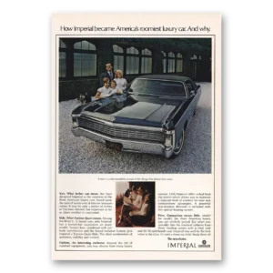 1970 Chrysler Imperial Print Ad | Roomiest Luxury