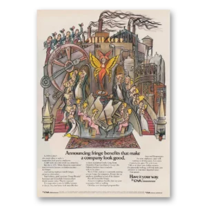 1970 CNA Insurance Print Ad | Fringe Benefits