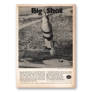 1970 Cox Model Rocket Print Ad | Big Shot