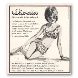 1970 Dive-ettes Print Ad | Honestly Better Swimsuit