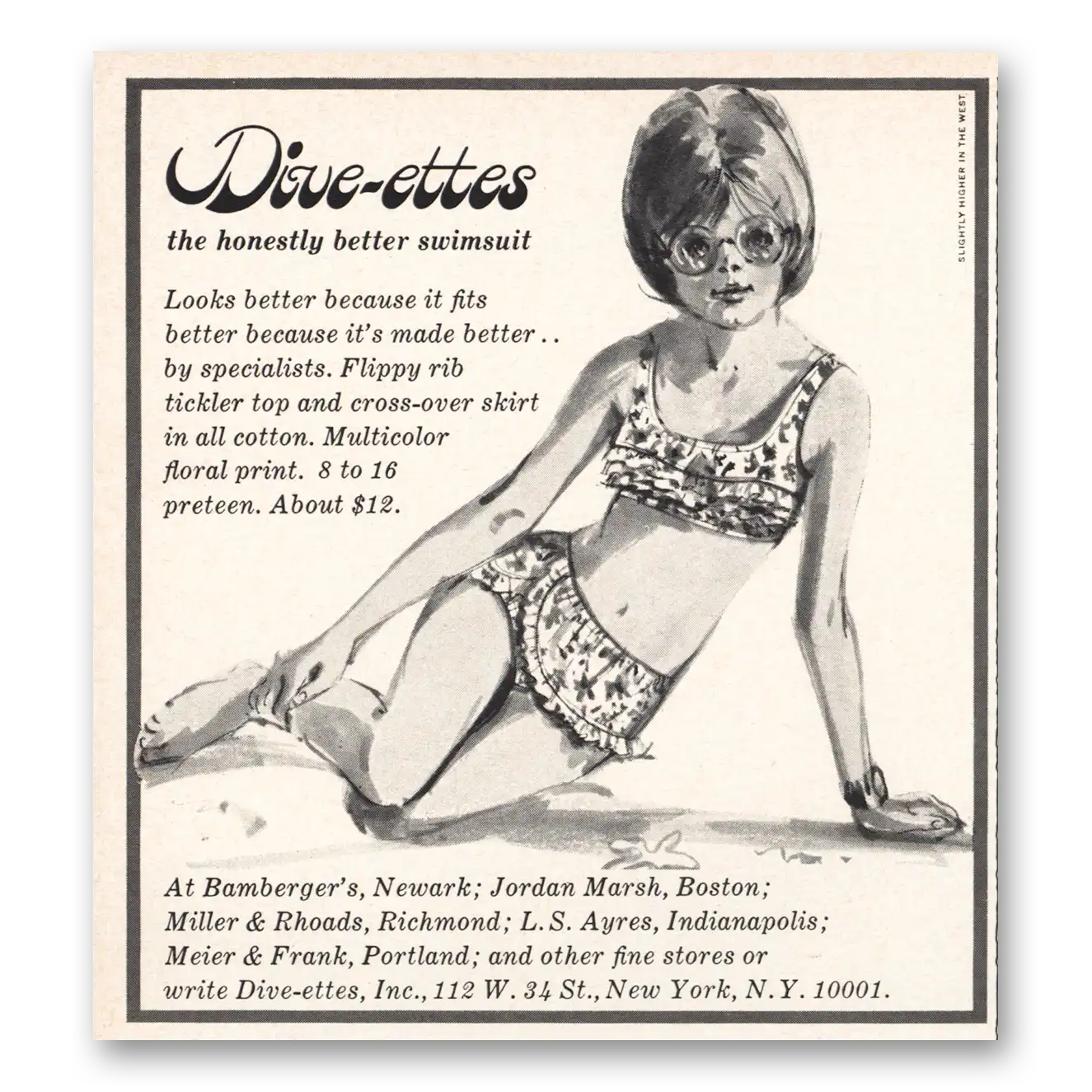 1970 Dive-ettes Print Ad | Honestly Better Swimsuit
