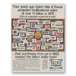 1970 Eaton Yale & Towne Print Ad | Multinational Sales