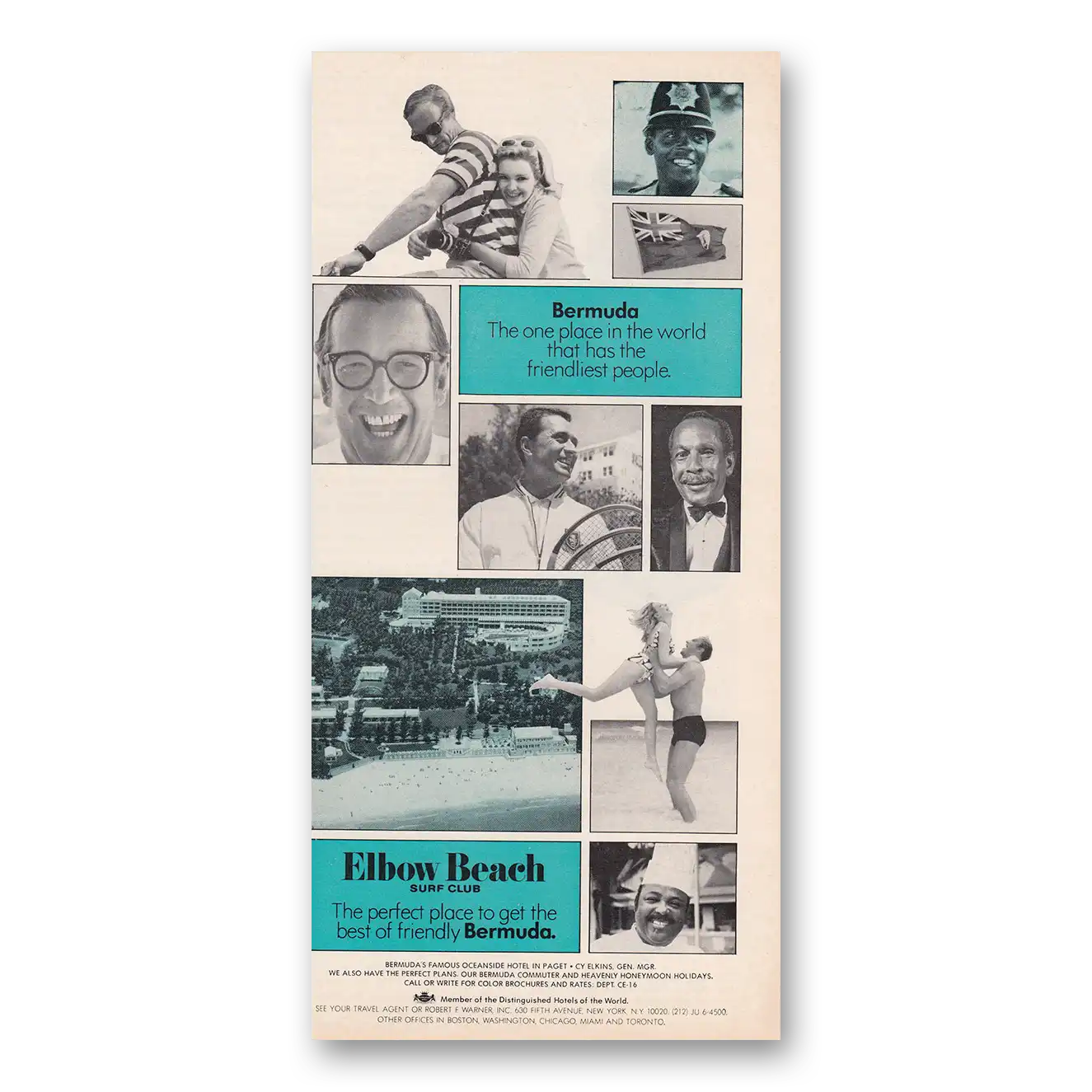 1970 Elbow Beach Surf Club Print Ad | Bermuda