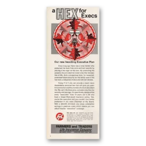 1970 Farmers and Traders Life Insurance Print Ad | Hex Execs
