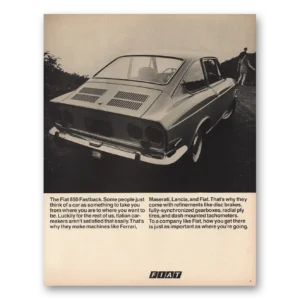 1970 Fiat 850 Fastback Print Ad | Some People