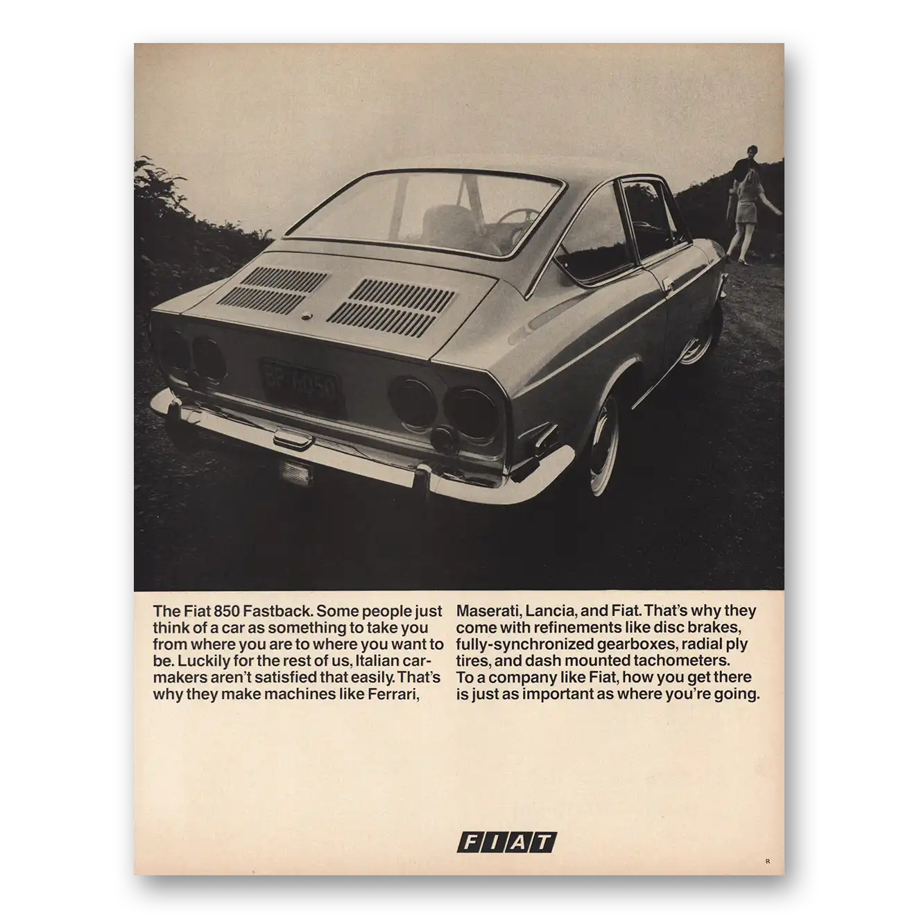 1970 Fiat 850 Fastback Print Ad | Some People