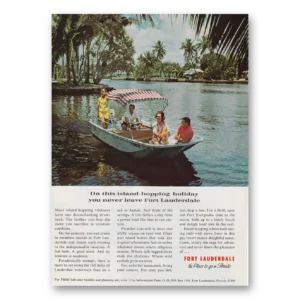 1970 Fort Lauderdale Florida Print Ad | Island Hopping