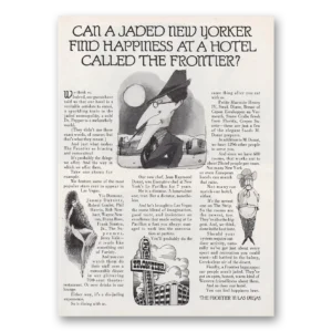 1970 Frontier Hotel Print Ad | Las Vegas