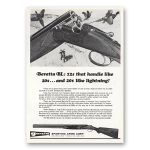 1970 Garcia Sporting Arms Print Ad | Beretta Bl